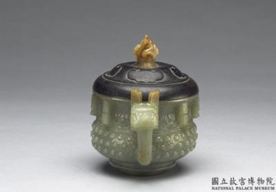 图片[2]-Jade gui-shaped incense burner with knob pattern, Qing dynasty (1644-1911)-China Archive